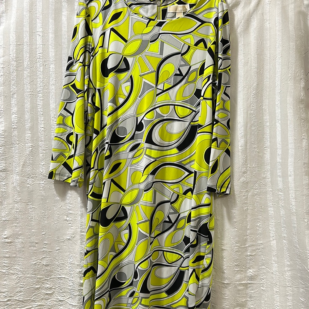 Michael Kors 3/4 sleeve Knit Zippered Dress, Size 14